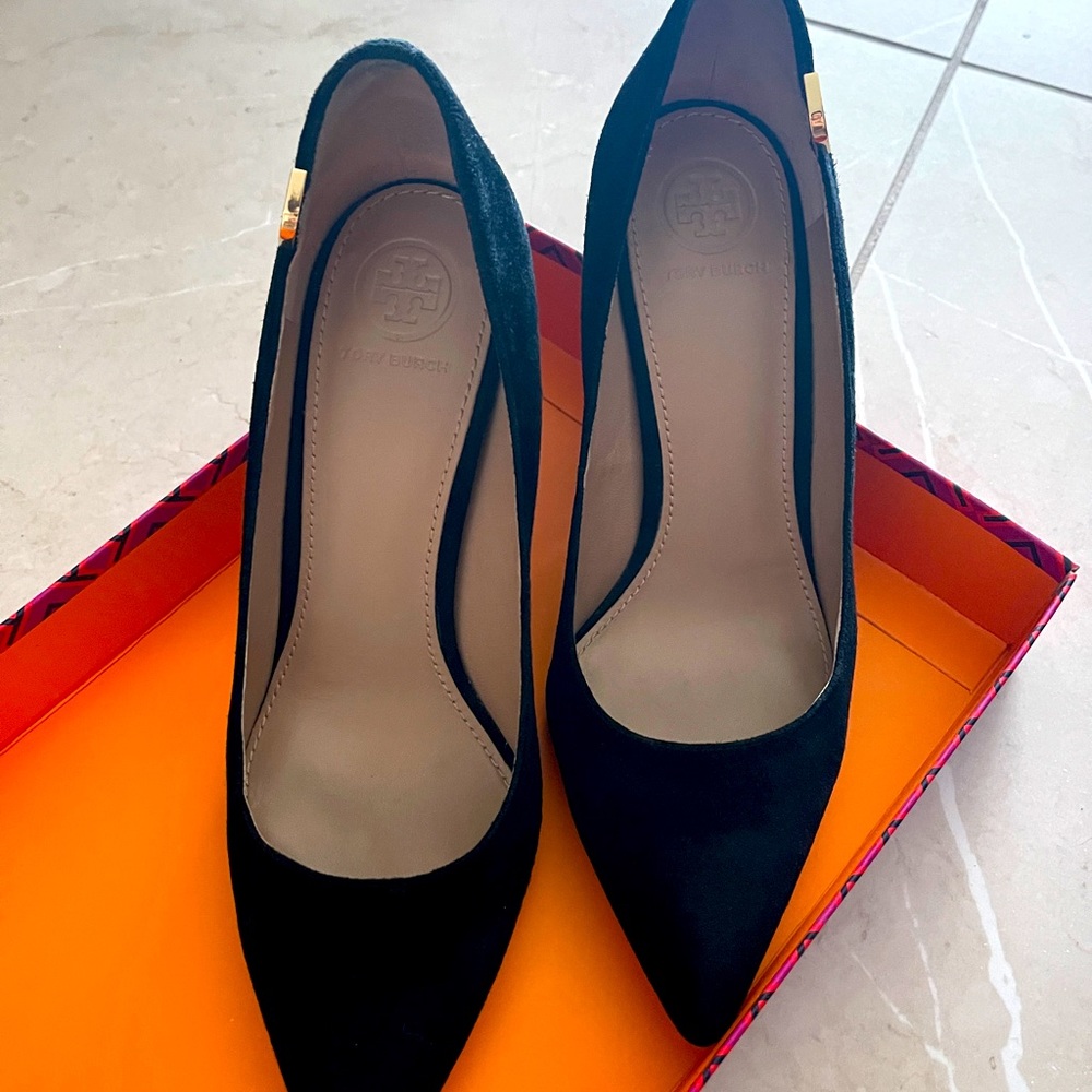 Tory Burch Black Suede High Heel